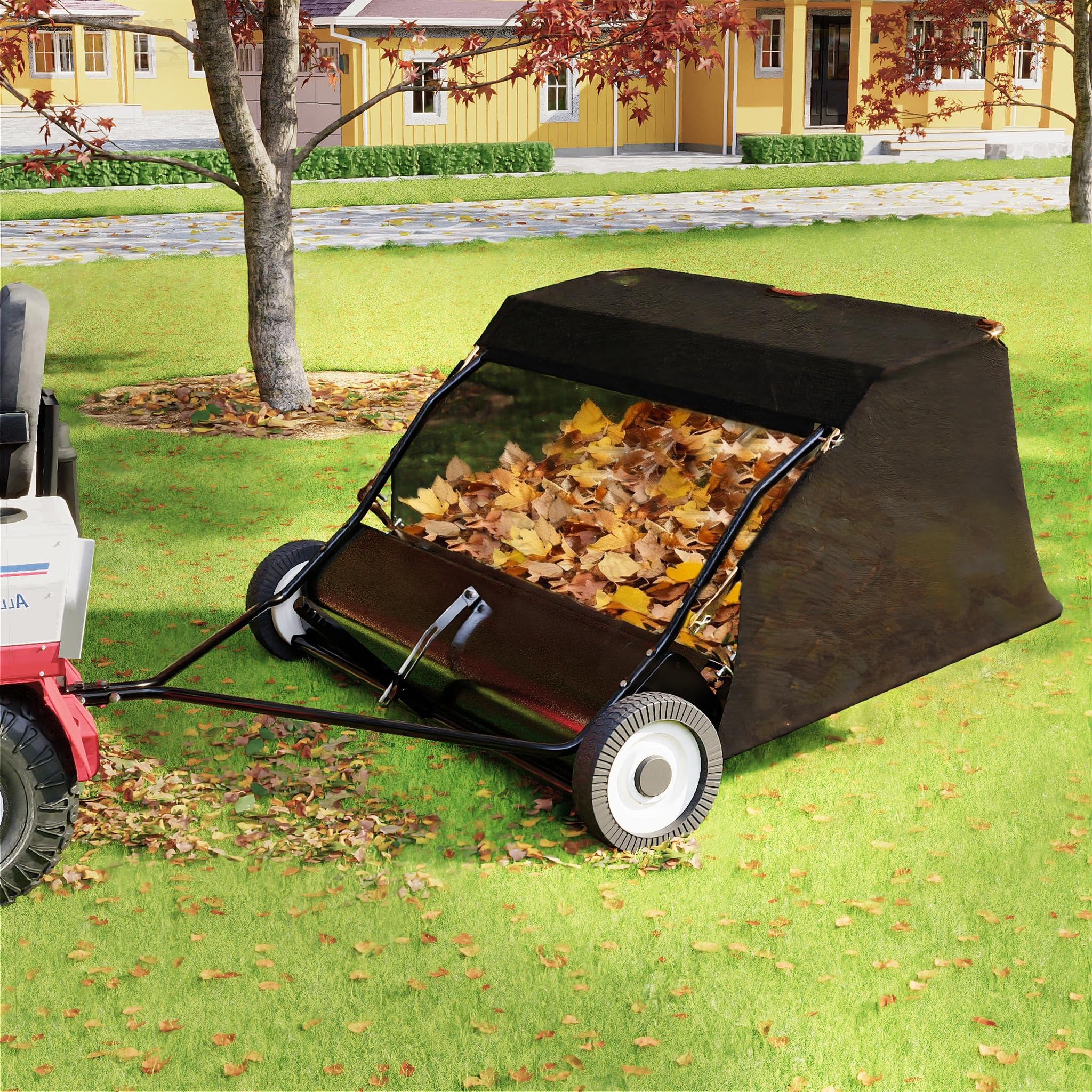 Wiltec Spazzatrice Prato Traino 120 cm Rete 415 L