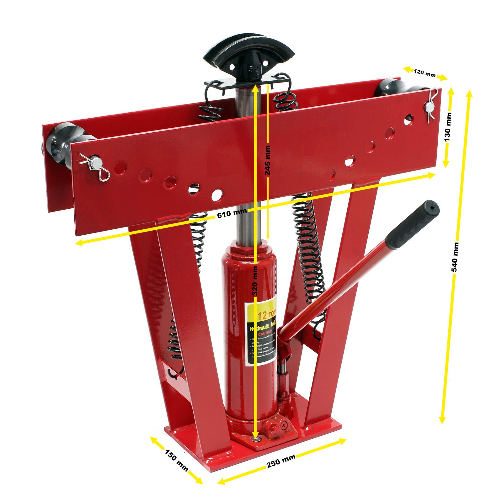 Wiltec Piegatubi idraulica 12 t tubi 21,3-60,3 mm verticale