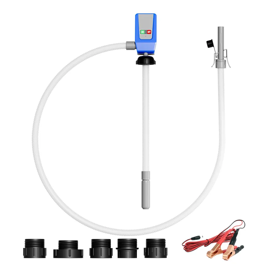 Wiltec Pompa travaso liquidi 12 l/min 12V display LED
