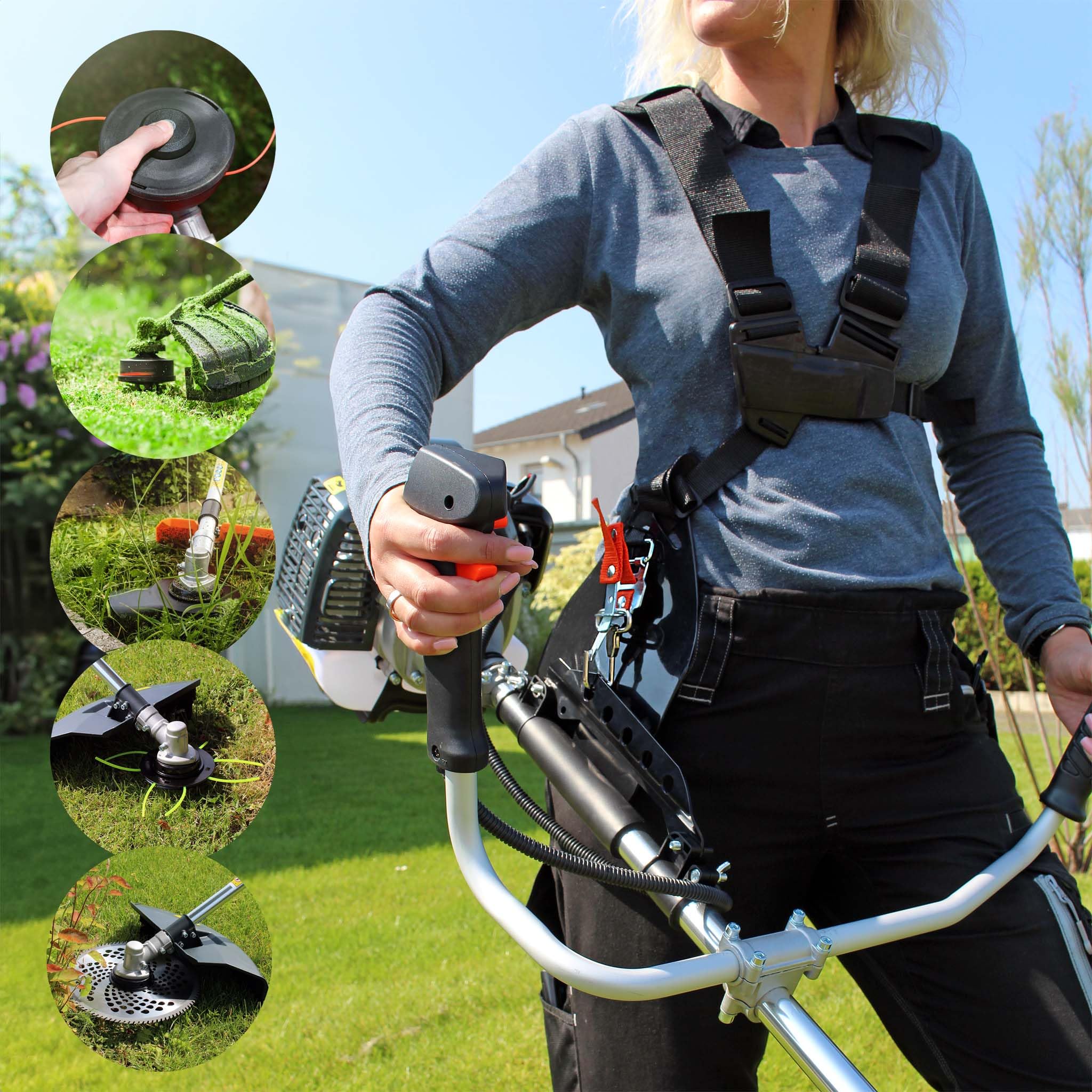 Wiltec multifunzione giardino benzina 1,9kW 52cc