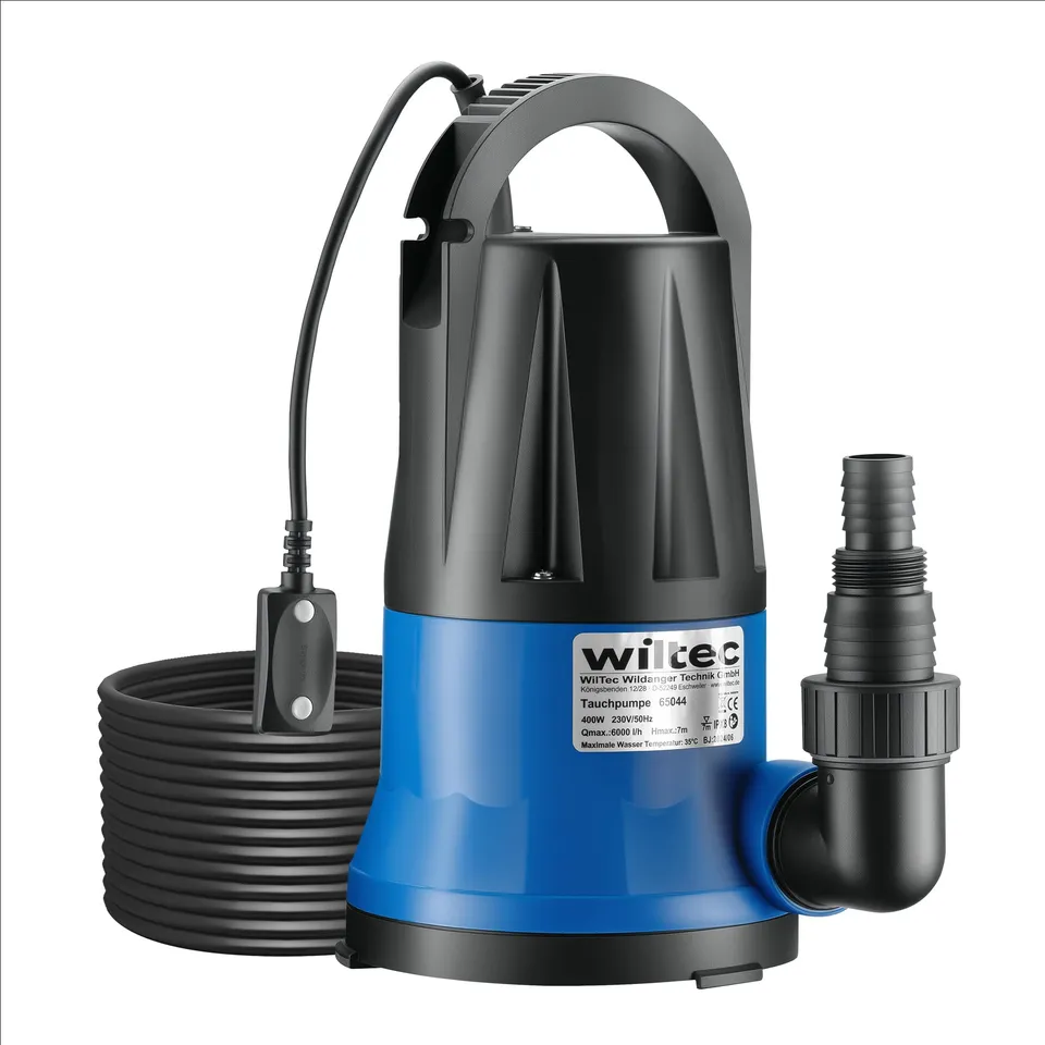 Wiltec pompa sommersa acque reflue 400W 6000 l/h 7m
