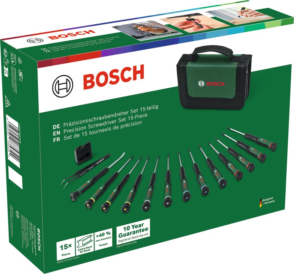 Bosch Set cacciaviti precisione 15 pezzi S2