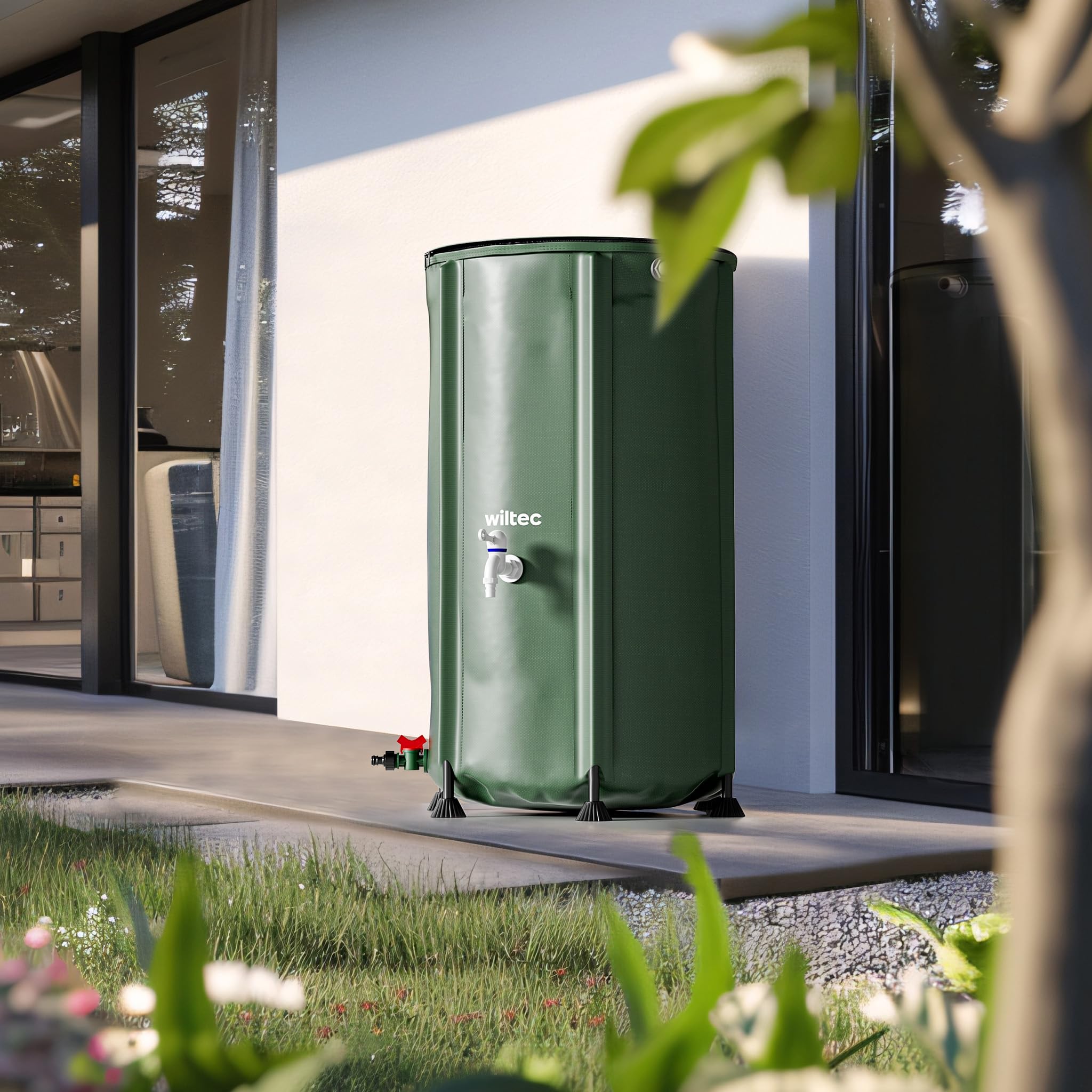 Wiltec Serbatoio acqua piovana pieghevole 250L PVC
