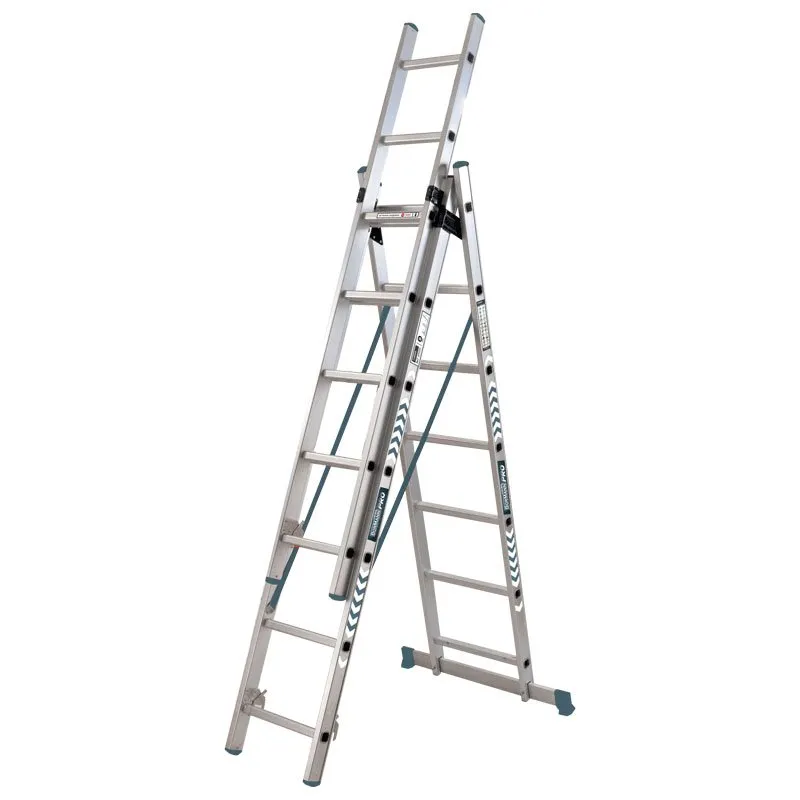 Bormann scala tripla alluminio 3x7 4,28m professionale