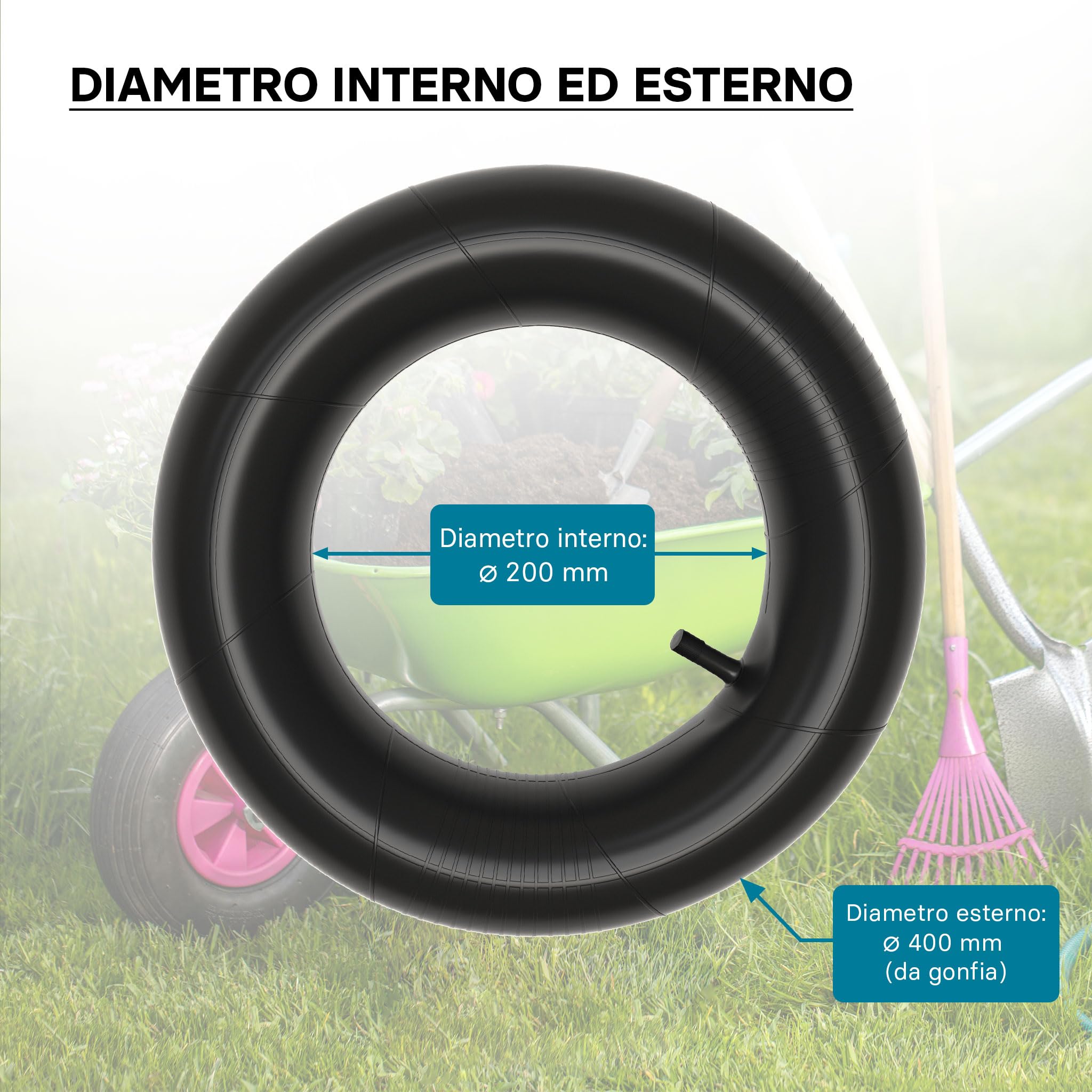 Wiltec camera d'aria 16x6.50-8 TR13 trattorino rasaerba
