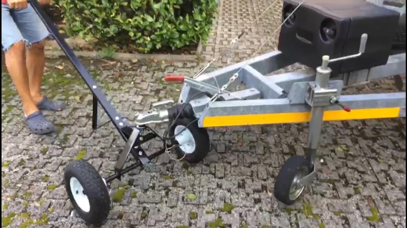 Wiltec Carrello sposta rimorchio 110x72x30 cm 270 kg