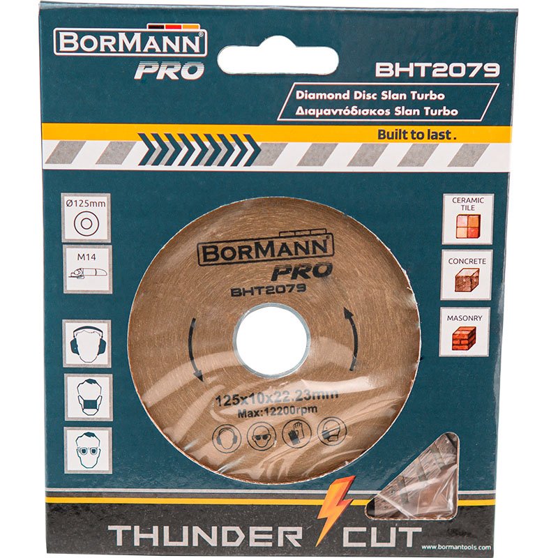 Bormann Disco Diamantato Turbo 125x22,2mm Taglio Sottile