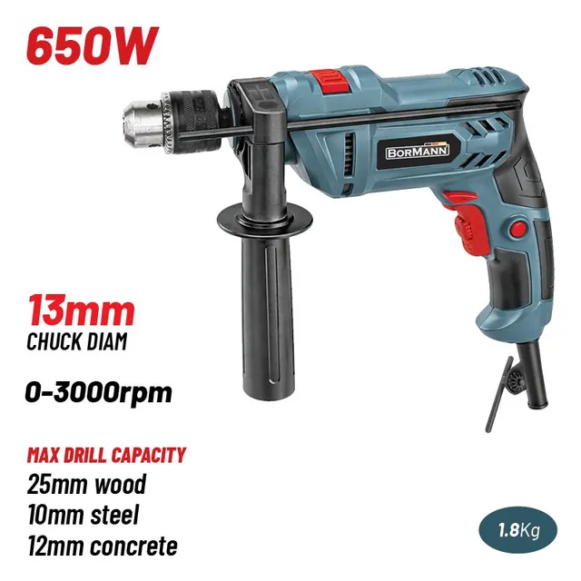 Bormann Pro BID6510 trapano a percussione 650W mandrino 13mm