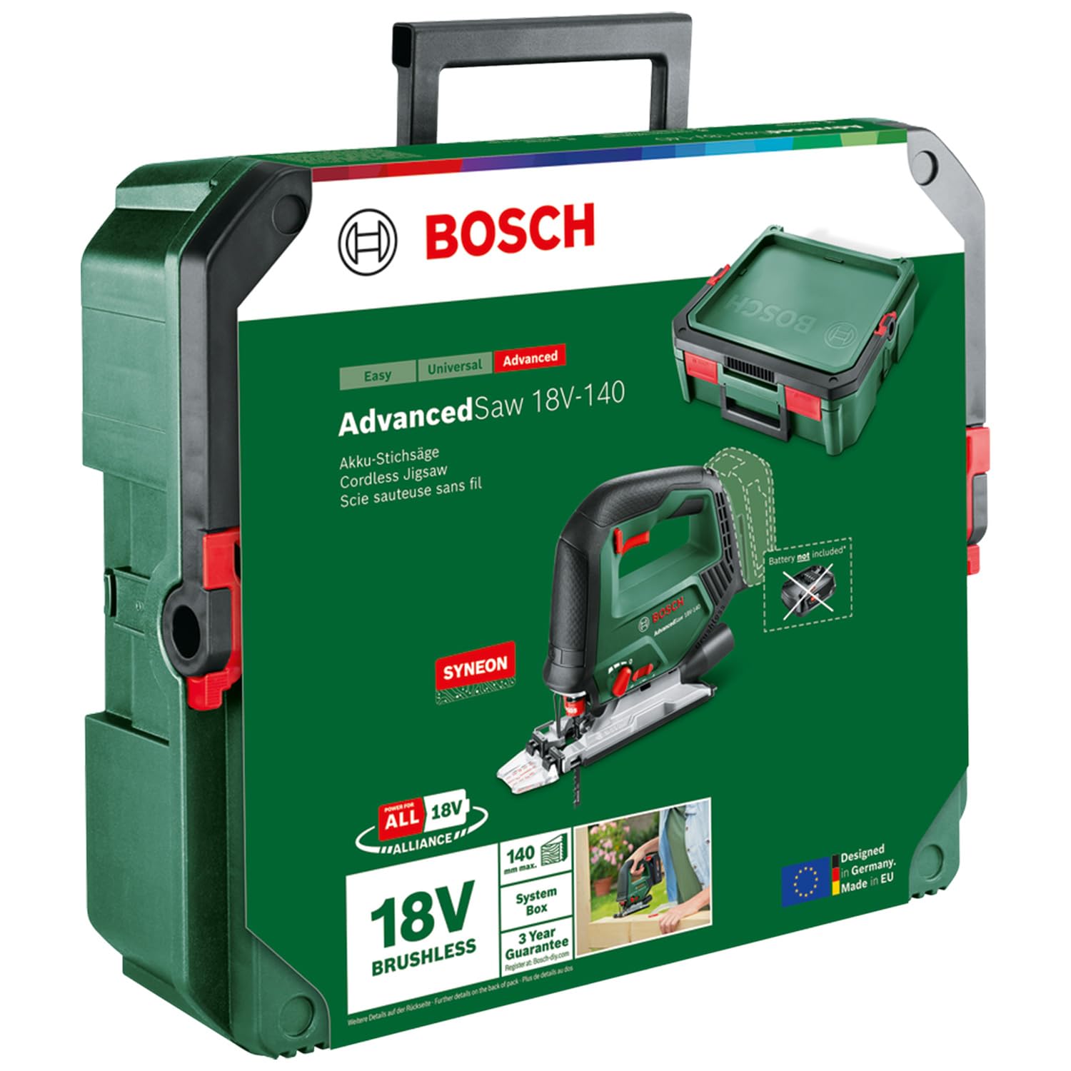 Bosch AdvancedSaw 18V-140 Seghetto Alternativo Senza Batteria