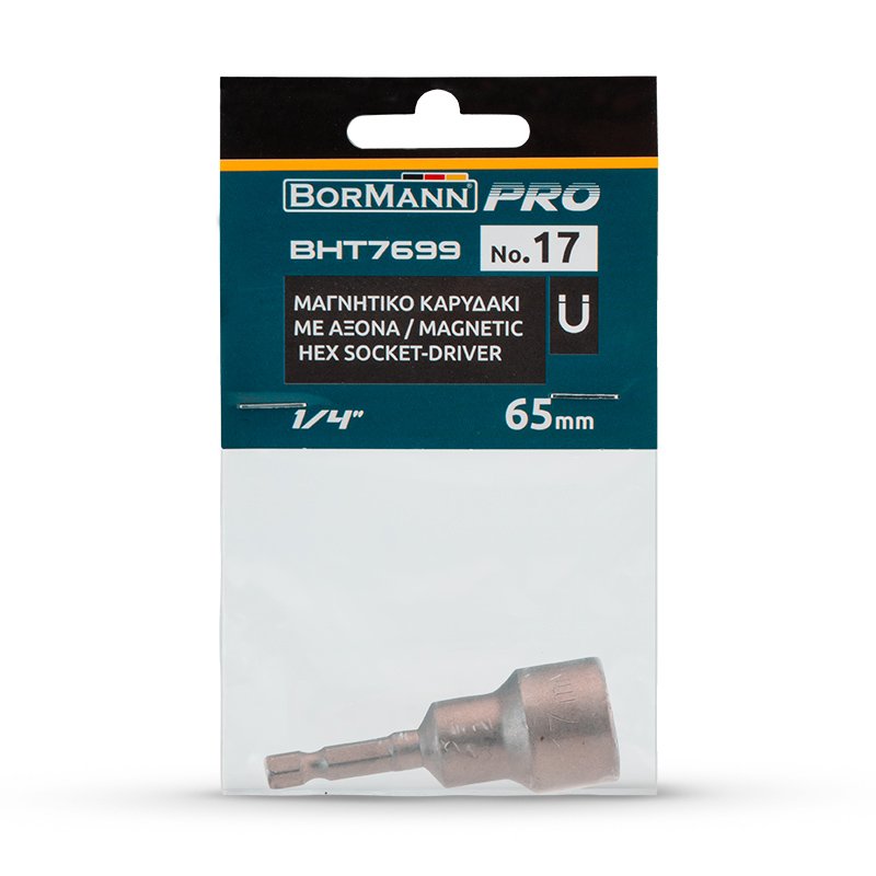Bormann Inserto Esagonale Magnetico 17 da 65 mm