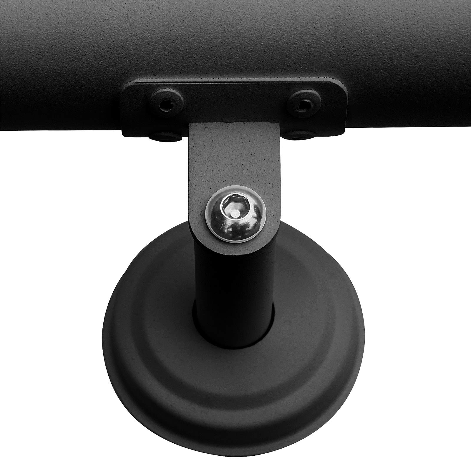 Wiltec Corrimano Scale 190 cm Acciaio Inox Nero