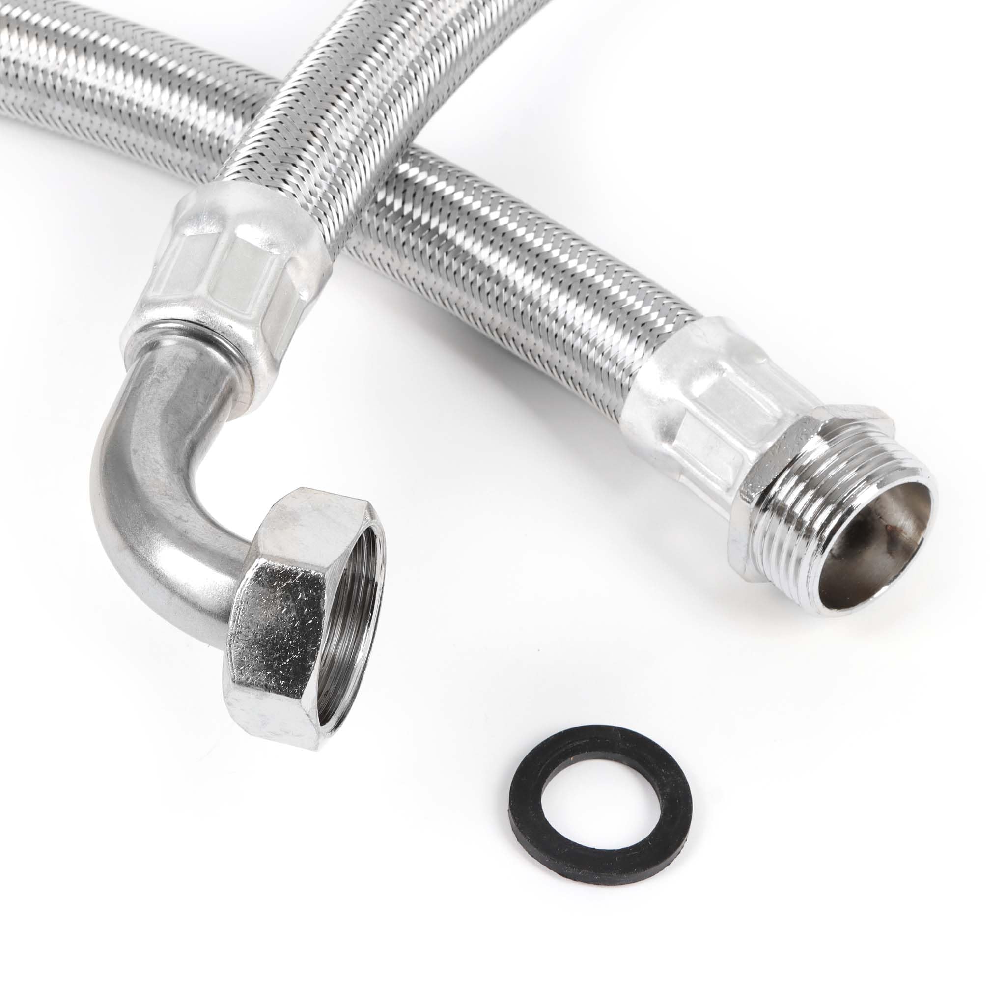 Wiltec Tubo Flessibile Acciaio DN25 0,5 m 1 Pollice Acqua