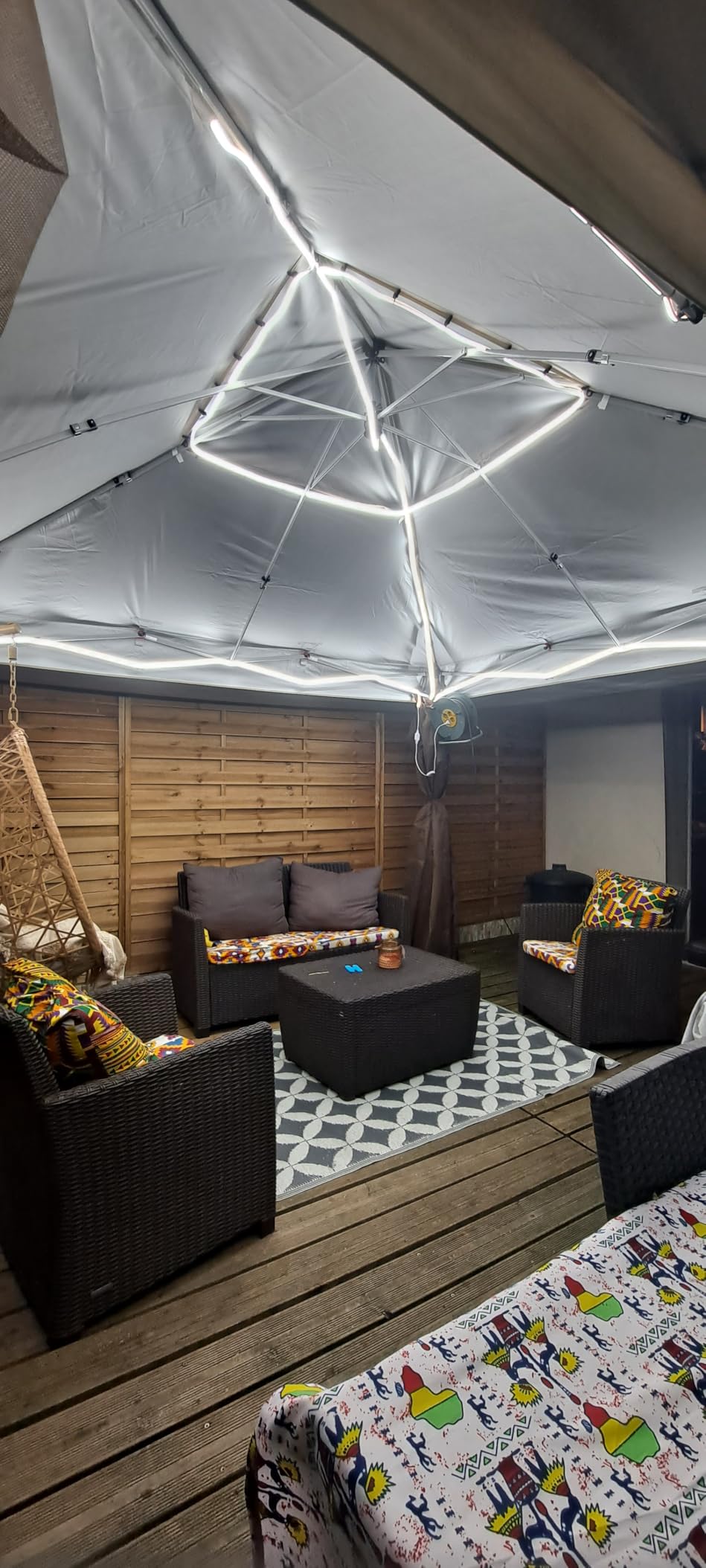 Wiltec gazebo pieghevole beige 4x4 m con zanzariera UV50+