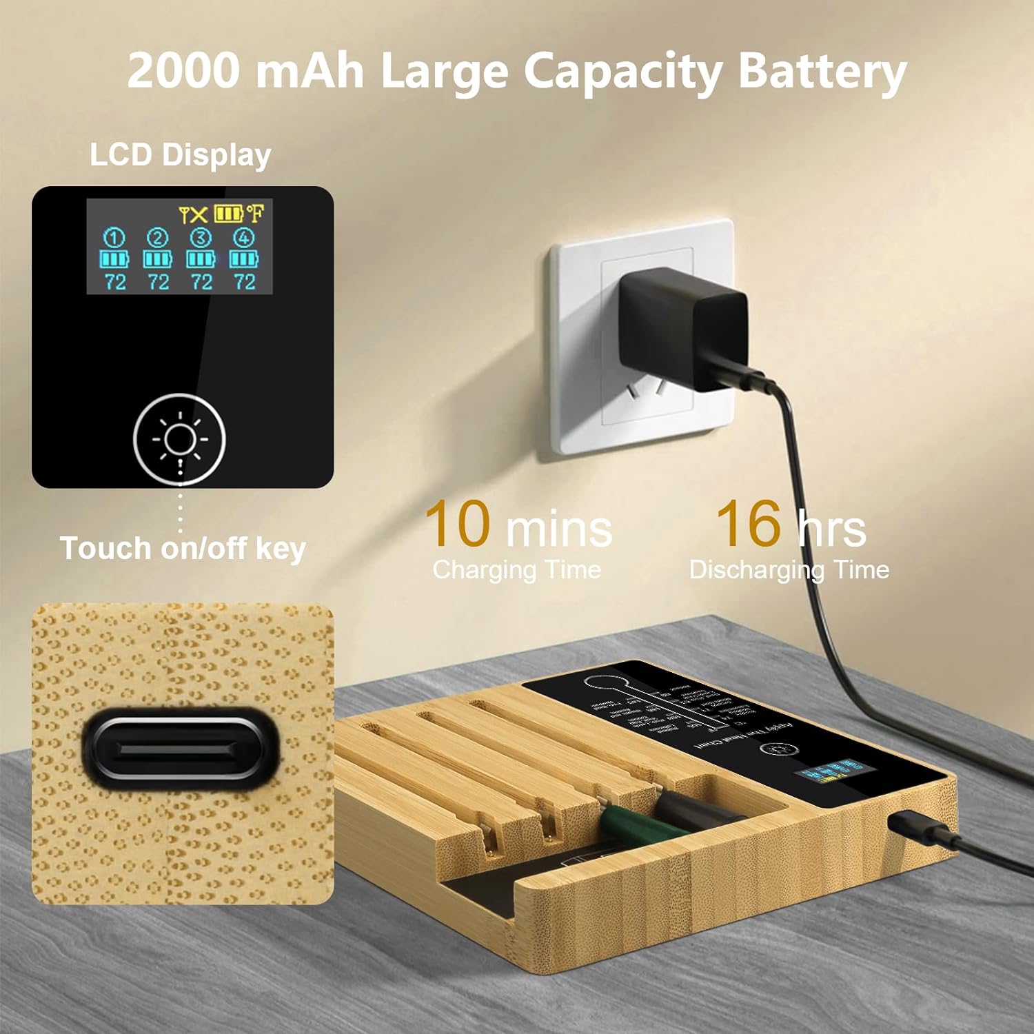 Tilswall Termometro Carne Bluetooth 122m Sonda Wireless