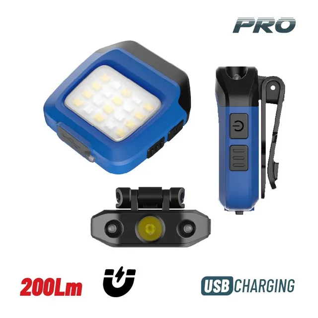Bormann Lampada da Cappello Ricaricabile 200 Lumen LED Clip