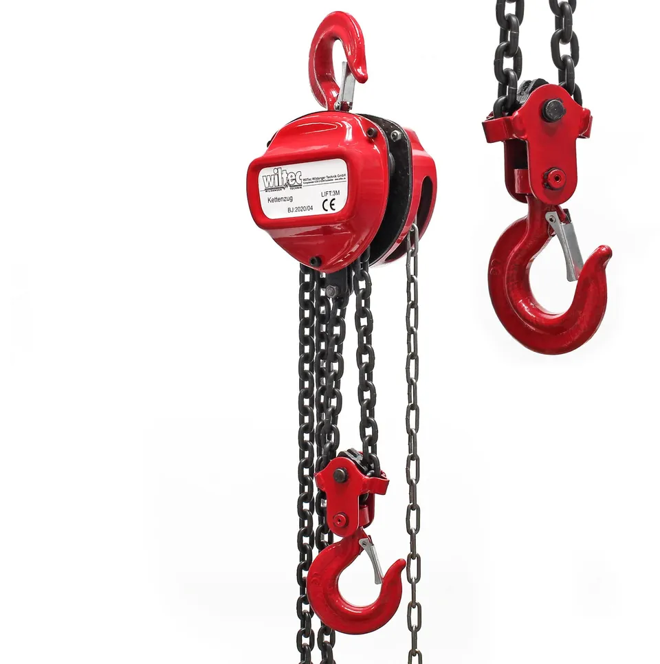 Wiltec Paranco a Catena Manuale 3000 kg 3 m Sollevamento 2,5 m