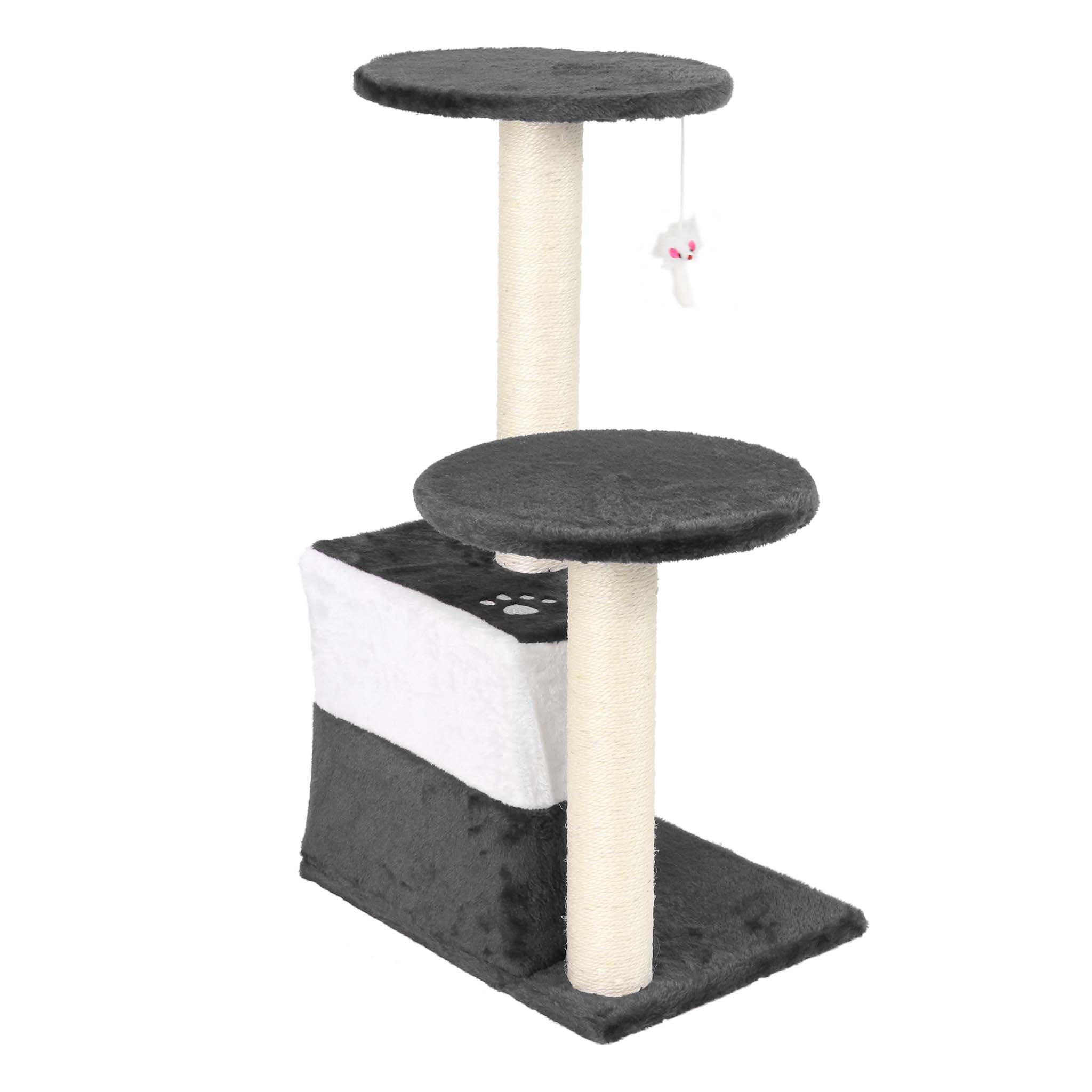 Wiltec Tiragraffi Gatti Grigio 71 cm con Nicchia