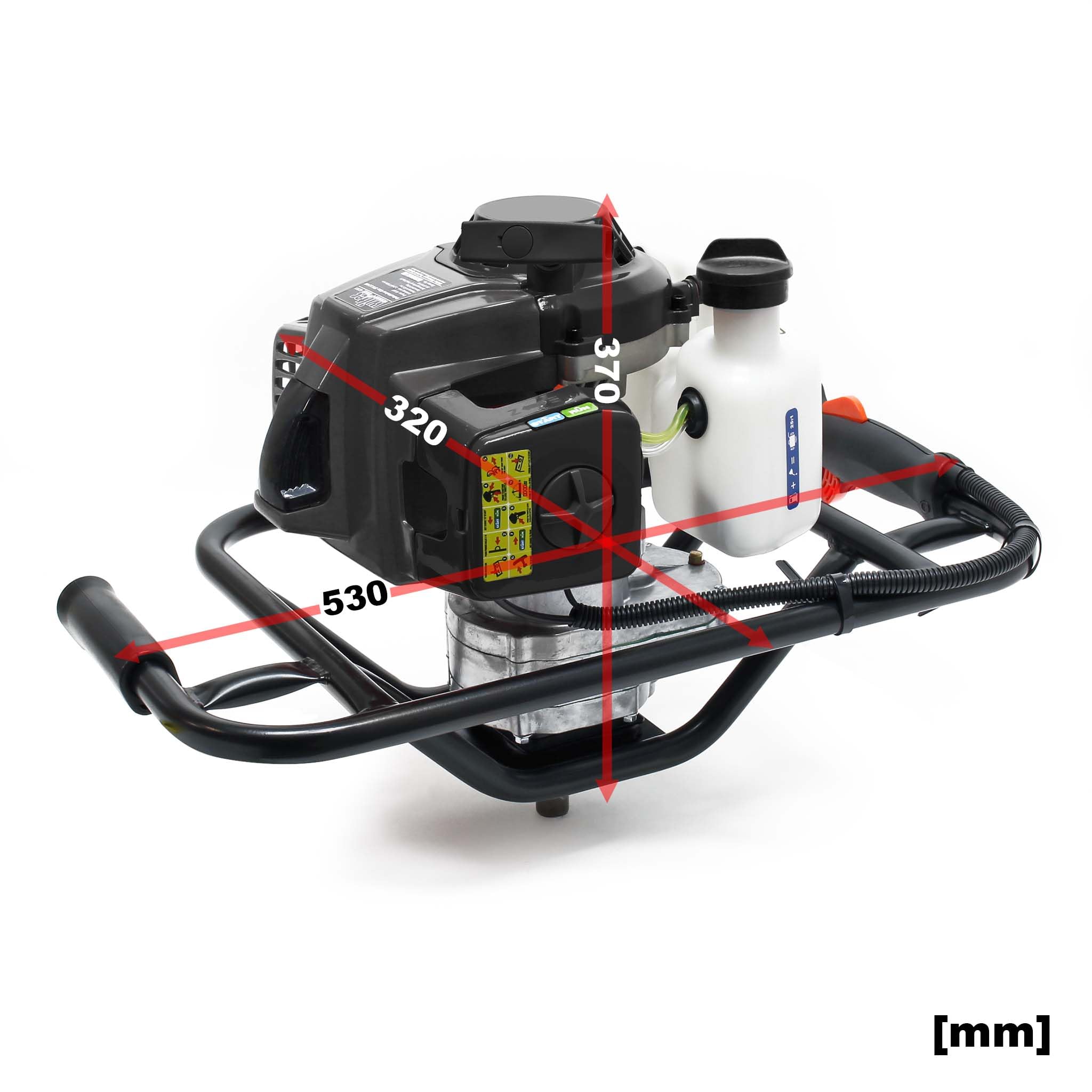 Wiltec Mototrivella Benzina 3CV 63,3cc Punta Ø200mm