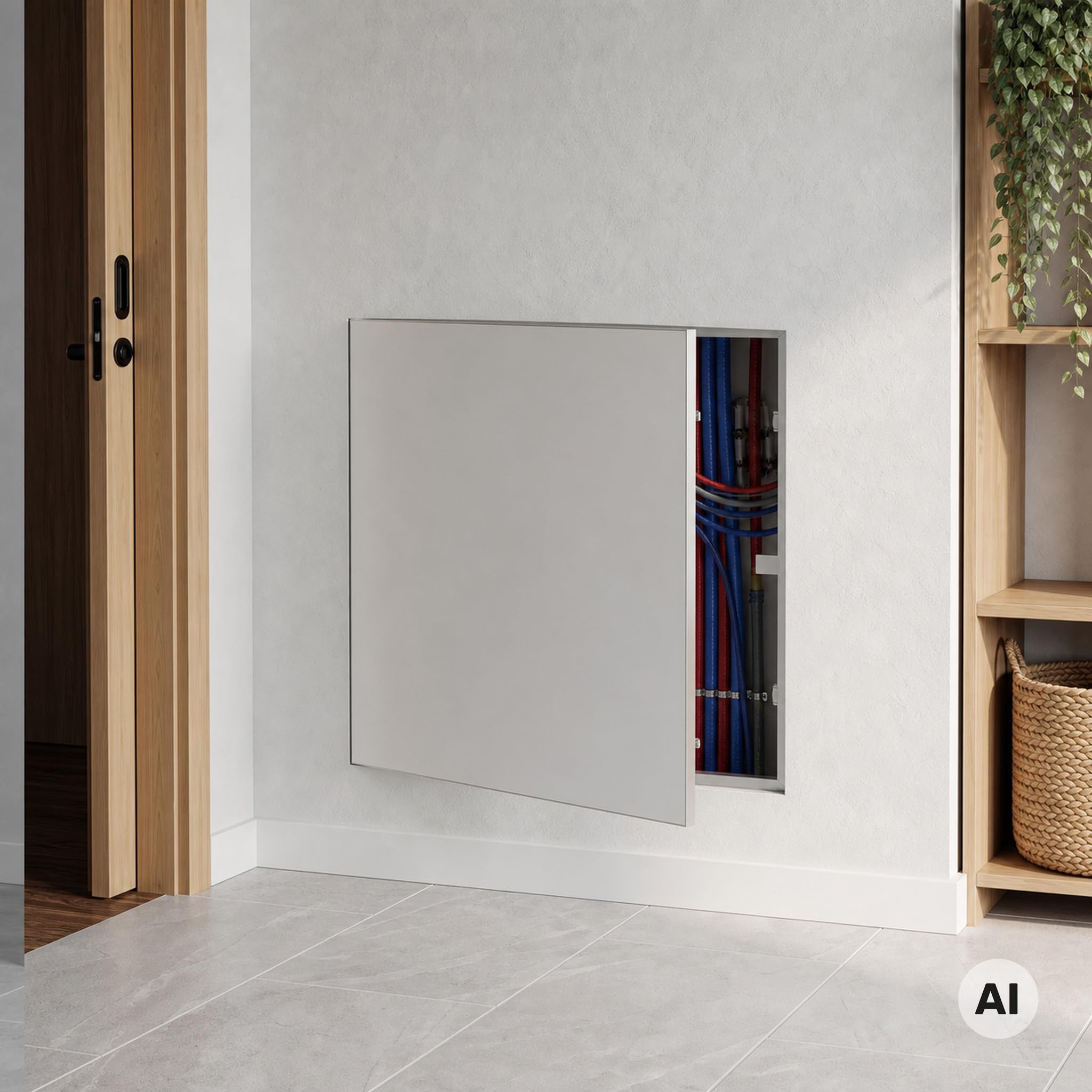 Wiltec Sportello Ispezione 60x60cm Alluminio Cartongesso 12,5mm