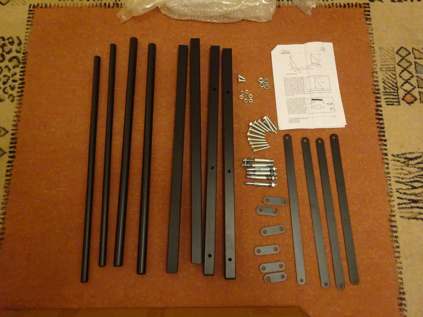 Wiltec Supporto pneumatici a parete 130 kg 4 ruote pieghevole