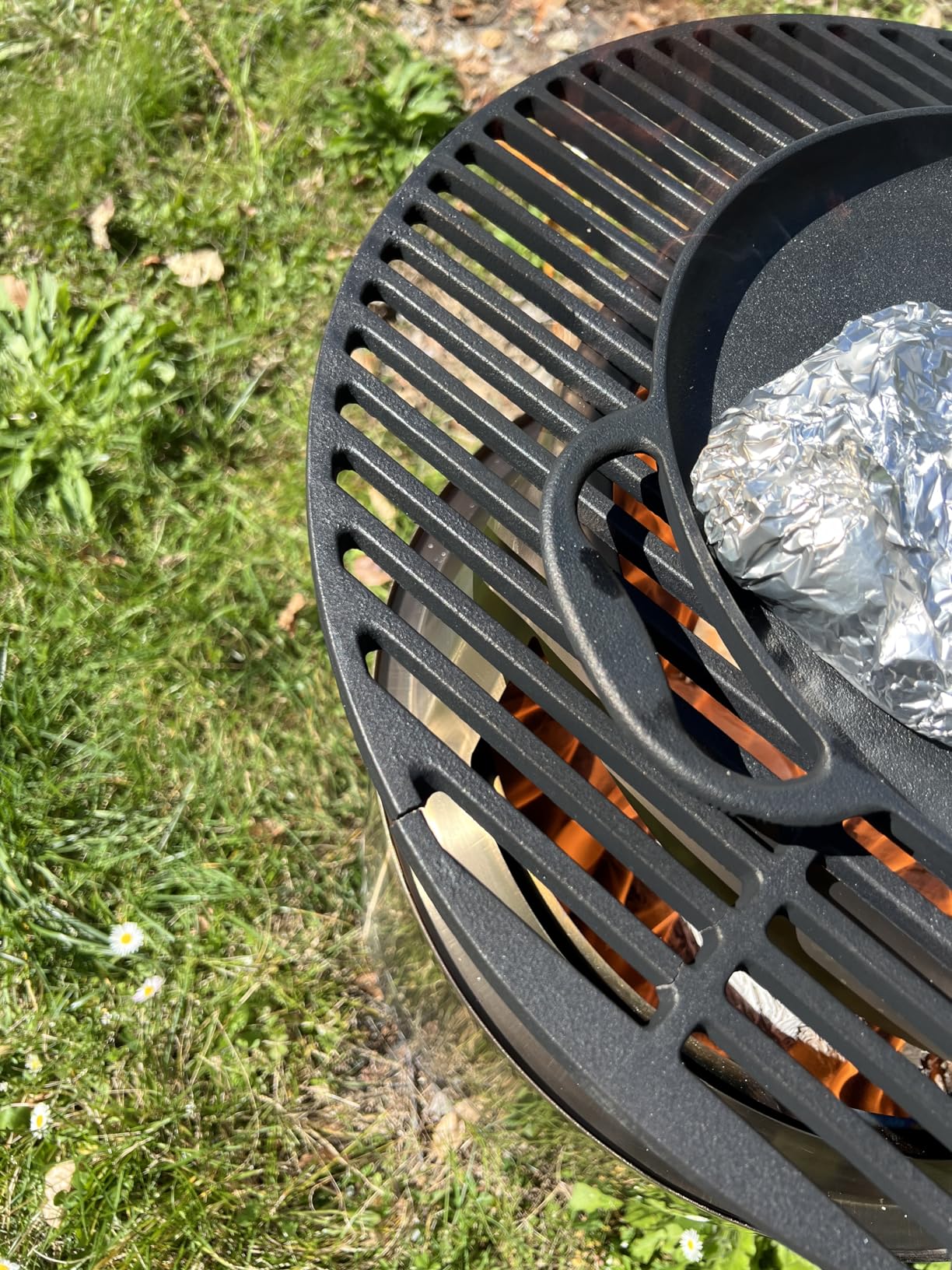 Wiltec Griglia Barbecue Ghisa Rotonda 54,5 cm Smaltata