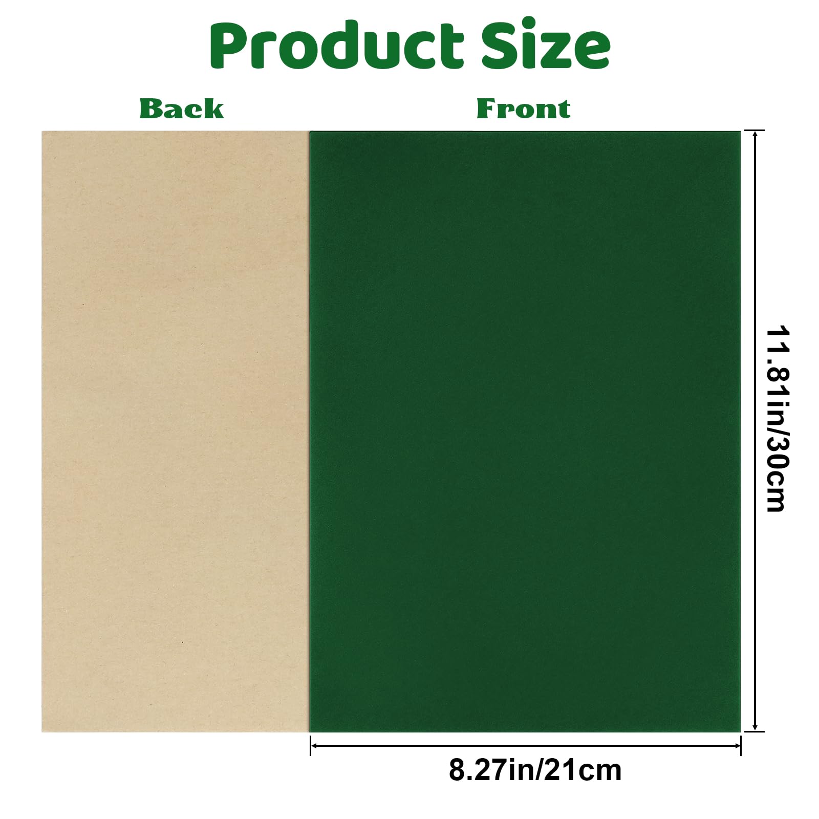 Wzone velluto autoadesivo tessuto verde scuro 5 pezzi