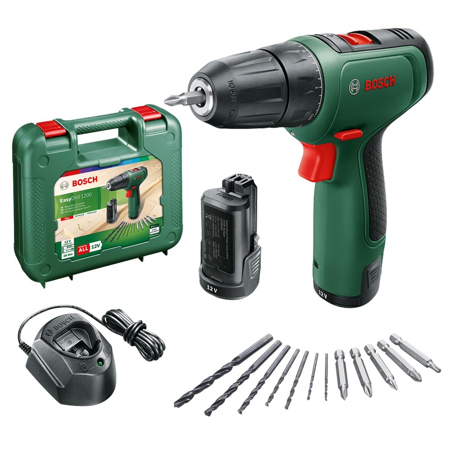 Bosch EasyDrill 1200 trapano avvitatore 12V set premium 1 batteria