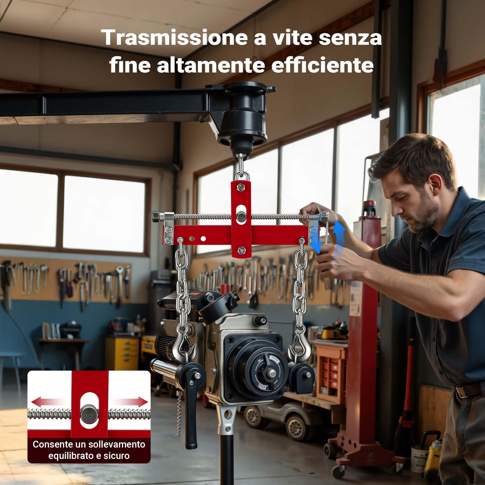 Wiltec Equilibratore 900 kg sollevatore motore gru officina