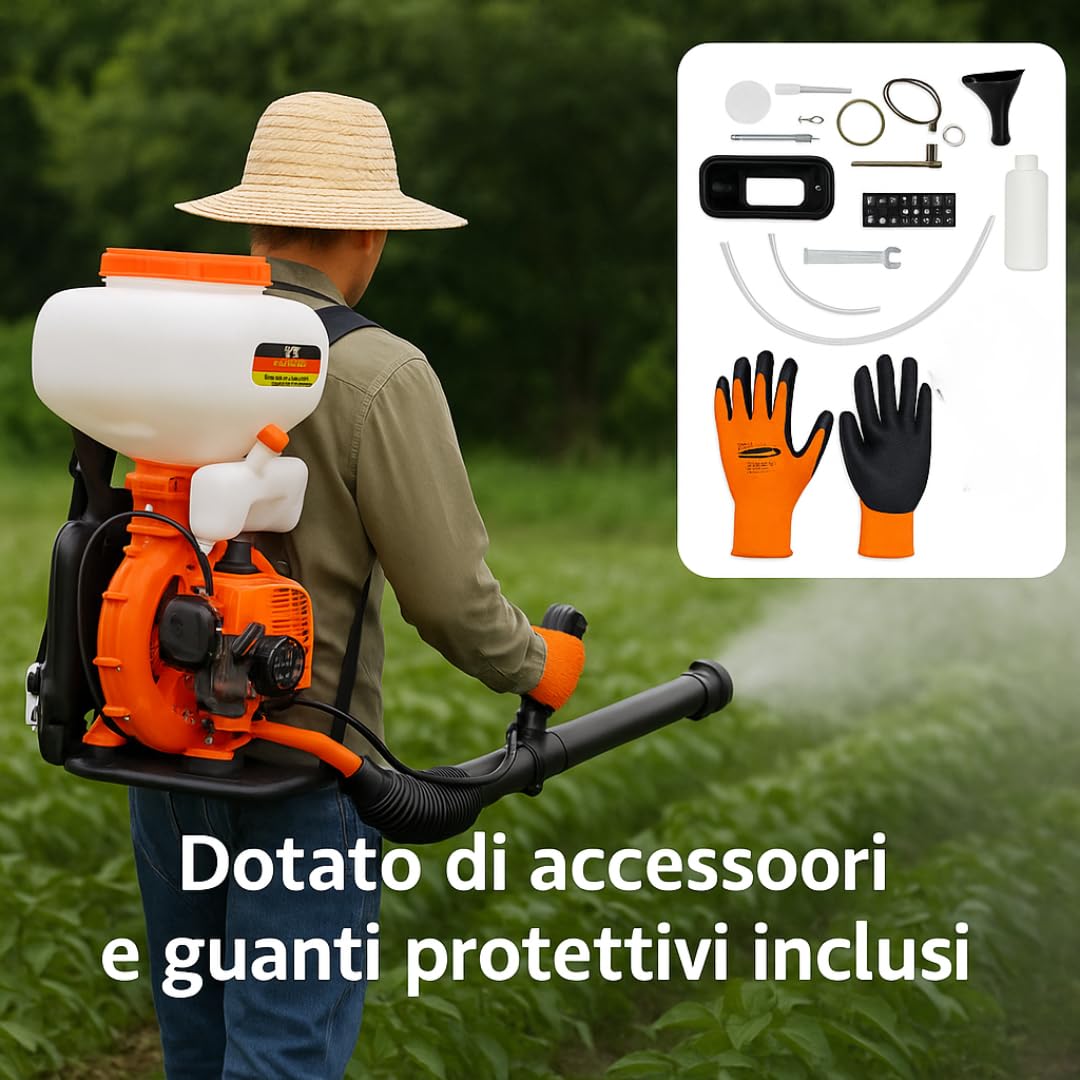 De Rosa Shop Atomizzatore Spalla 43cc 20L Soffiatore 3 Funzioni