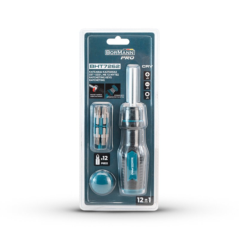 Bormann Set Cacciavite a Cricchetto 12 in 1