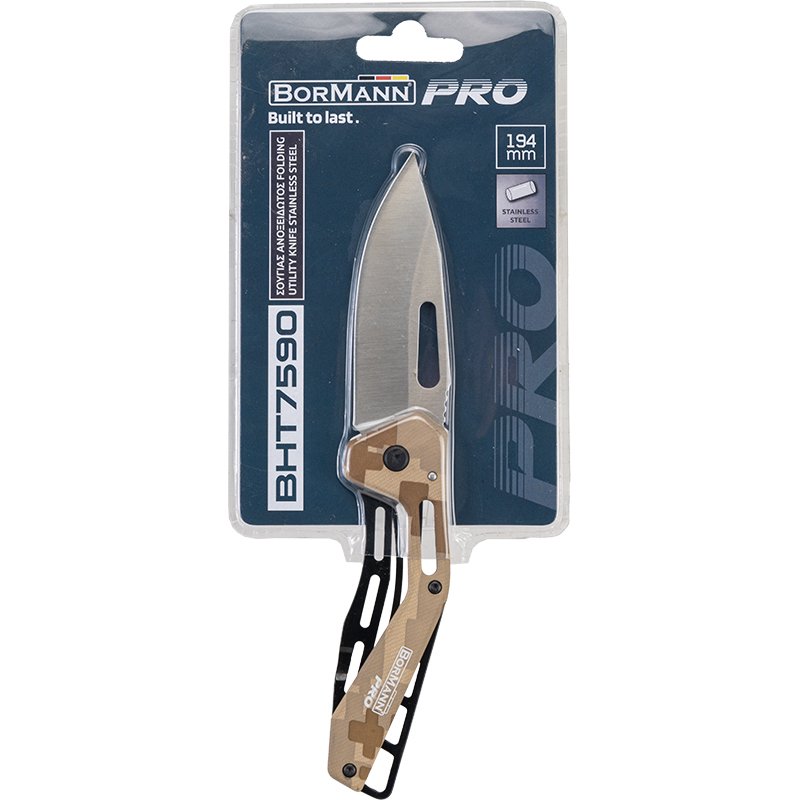 Bormann coltello pieghevole 19,4cm manico camo inox