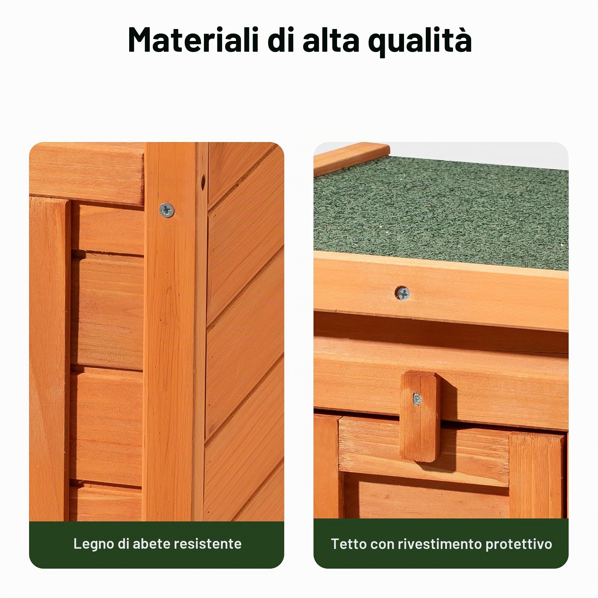 Wiltec Casetta Conigli 420x515x430 mm Legno Abete