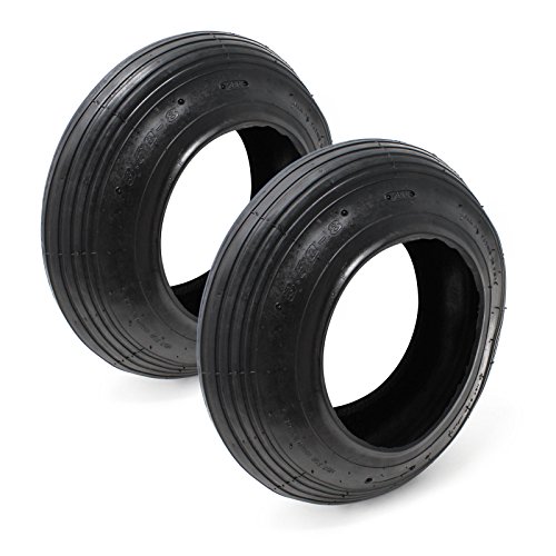 Wiltec Copertoni Ruota Carriola 3.50-8 130 kg Set 2 Pezzi Pneumatici