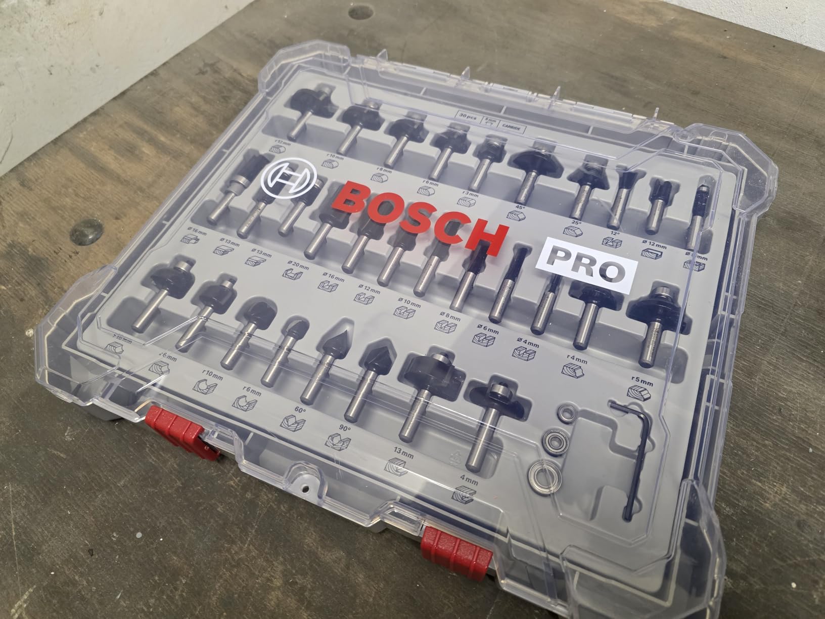 Bosch Set 30 Frese per Legno Codolo 8 mm Misto PRO