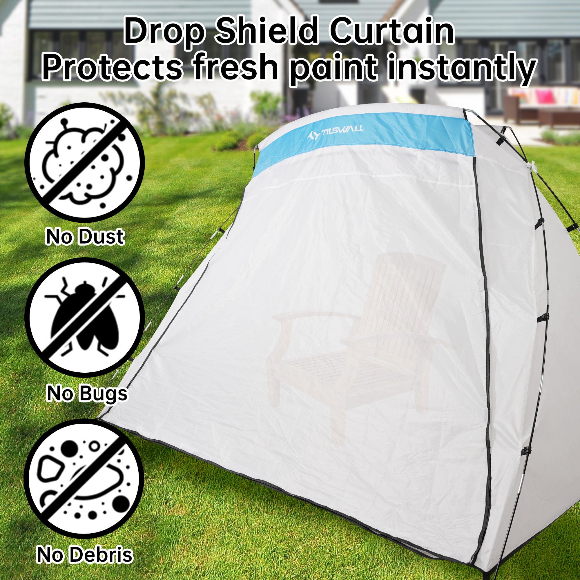 Tilswall Cabina Verniciatura 2,7x1,8x1,7m Tenda Portatile Oxford