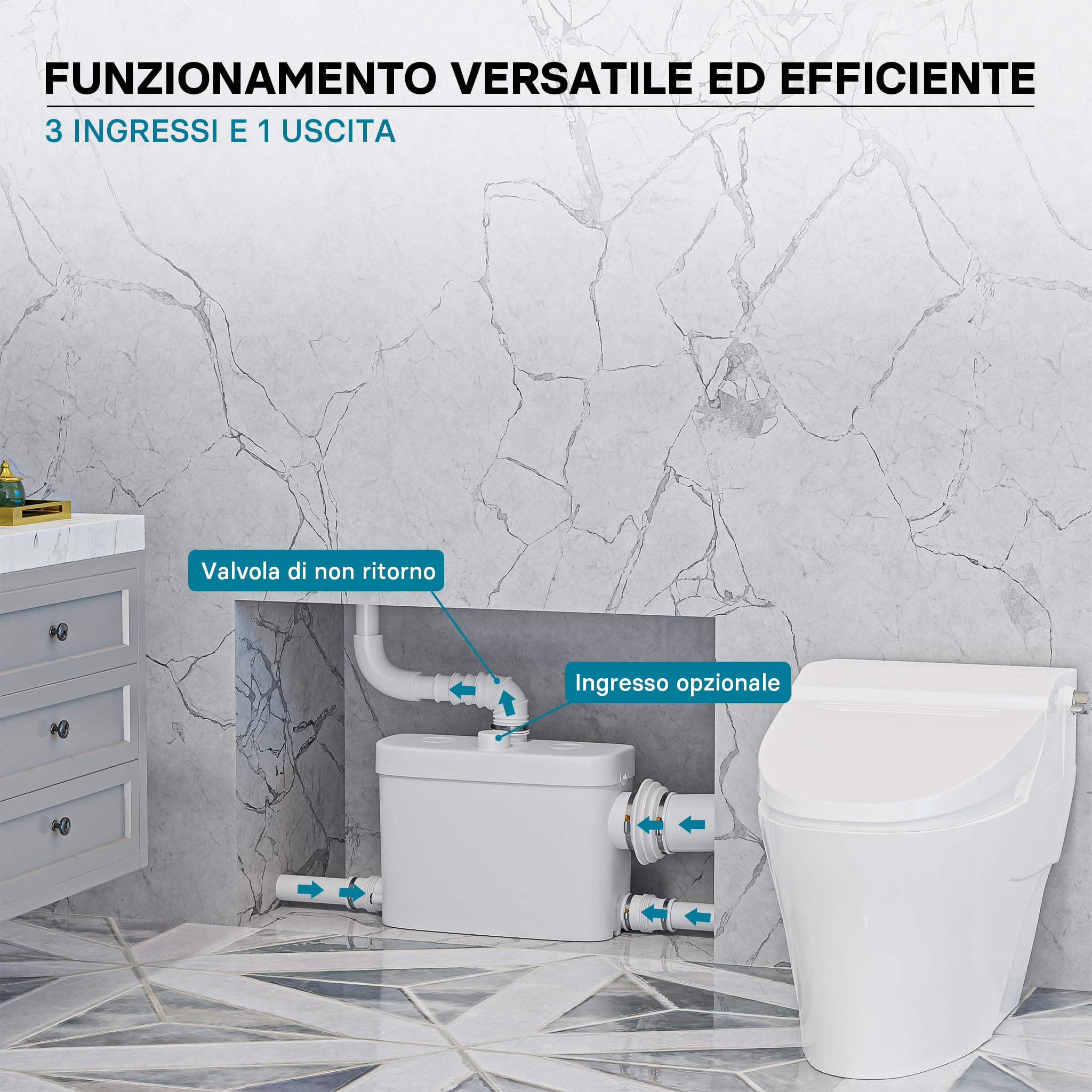 Wiltec XPOtool Stazione Sollevamento 3/1 450W acque reflue