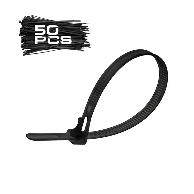 Bormann fascette nylon riutilizzabili 3,5x150 mm nere 50 pz