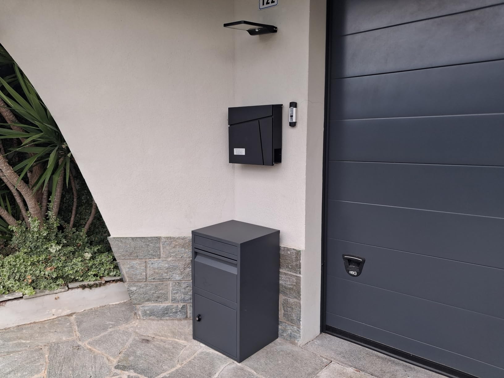 Wiltec Cassetta Postale per Pacchi Antracite 46x45x140 cm