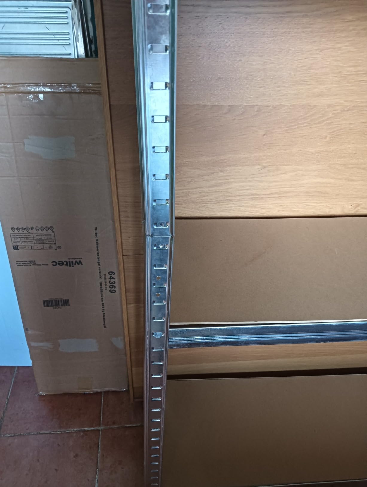 Wiltec Scaffale Acciaio Inox 120x50x155cm 4 Ripiani 150kg