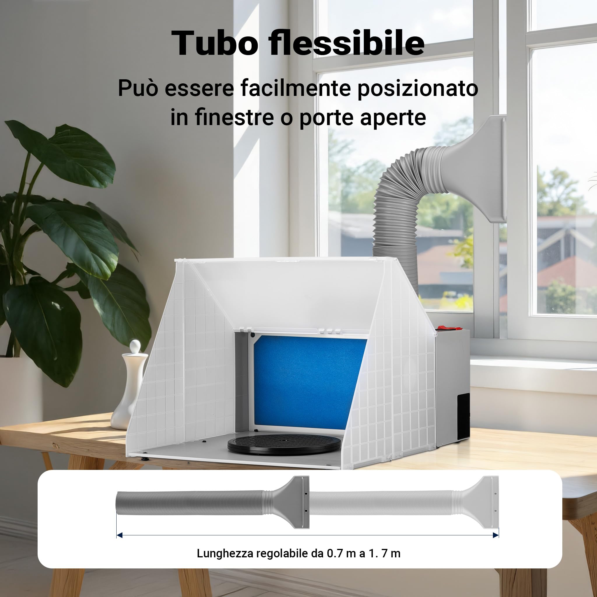 Wiltec 4m³/min cabina aspirazione verniciatura aerografo filtro