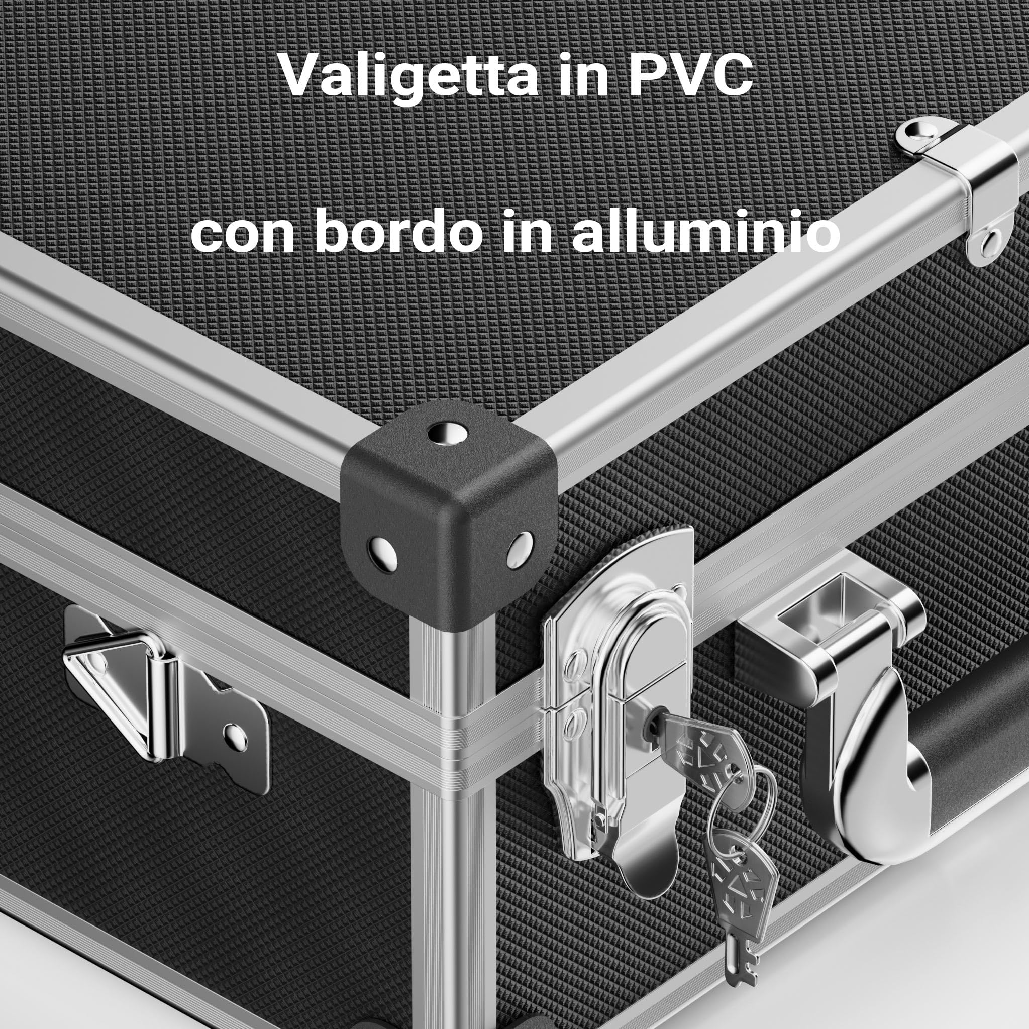 Wiltec Valigetta Portattrezzi Alluminio 32x23x16cm Argento