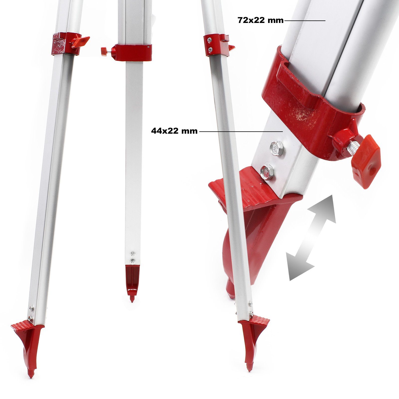 Wiltec Treppiede per Livella Laser a Croce 162,5 cm Alluminio