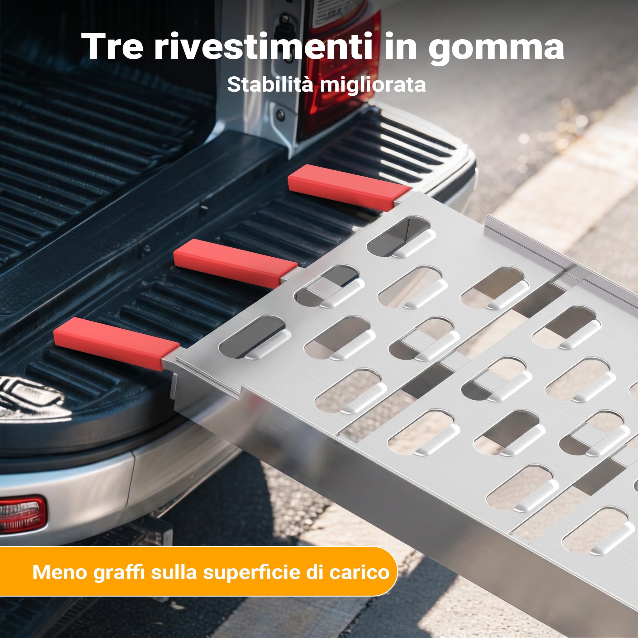 Wiltec Rampa di Carico 223 cm 340 kg Alluminio Pieghevole