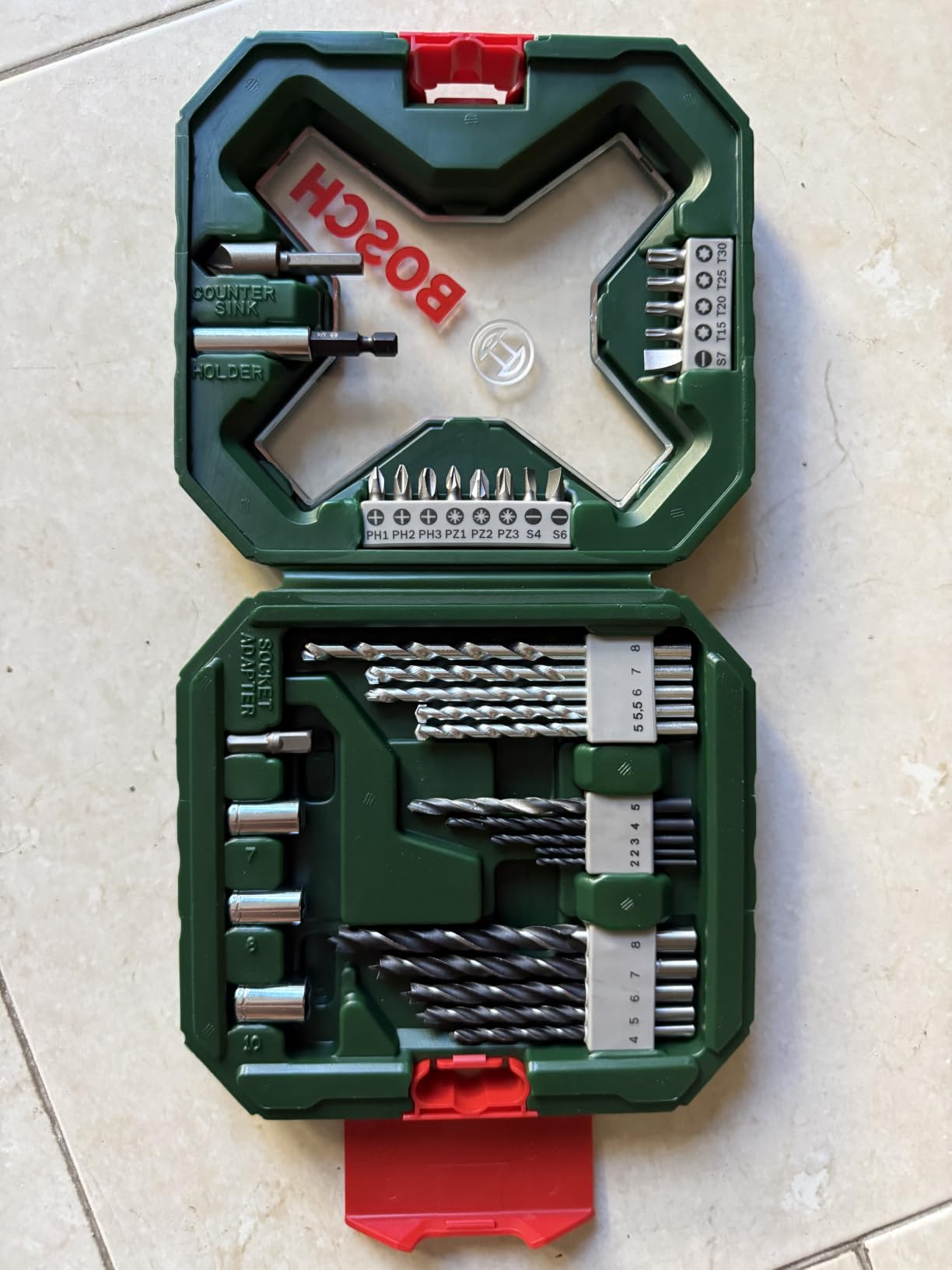 Bosch X-Line 34 pezzi set punte e bit titanio