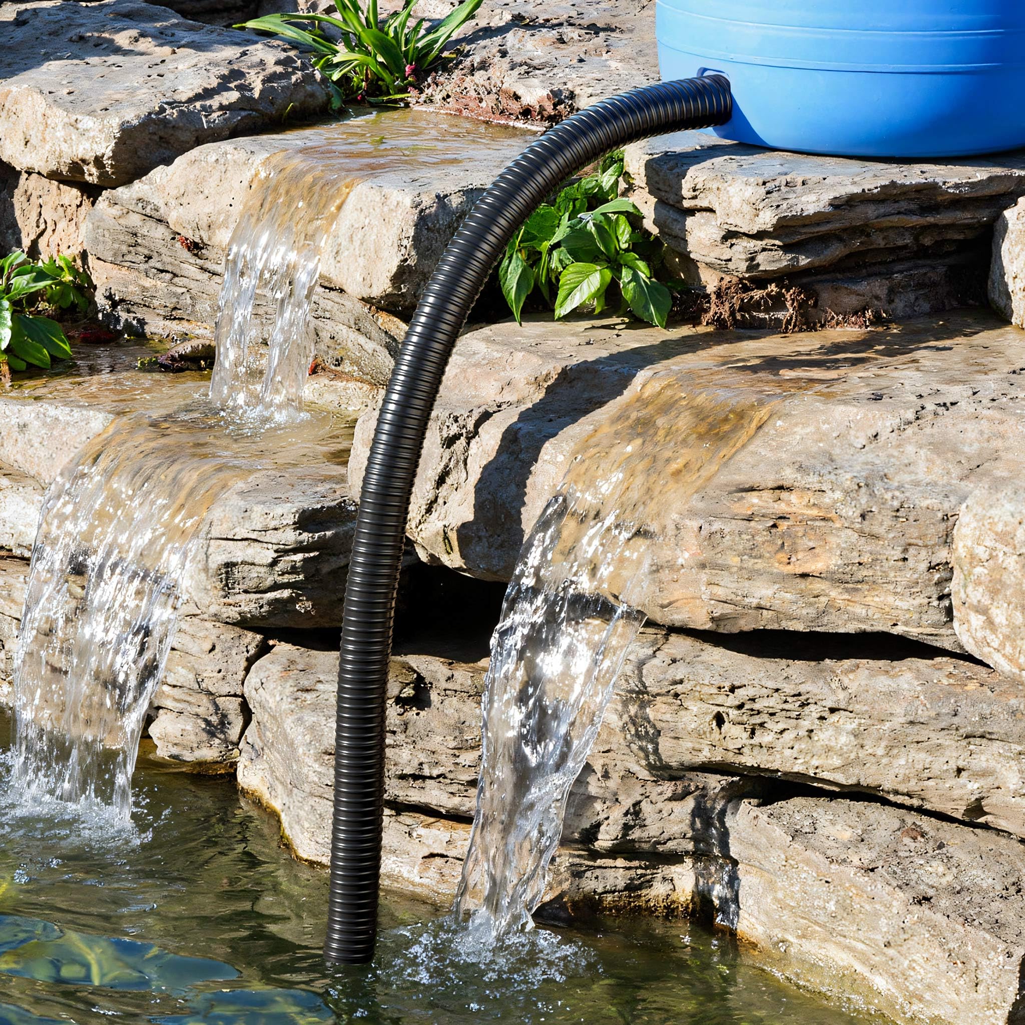 Wiltec Tubo Spiralato Nero 50m Ø25mm per Pompe PVC