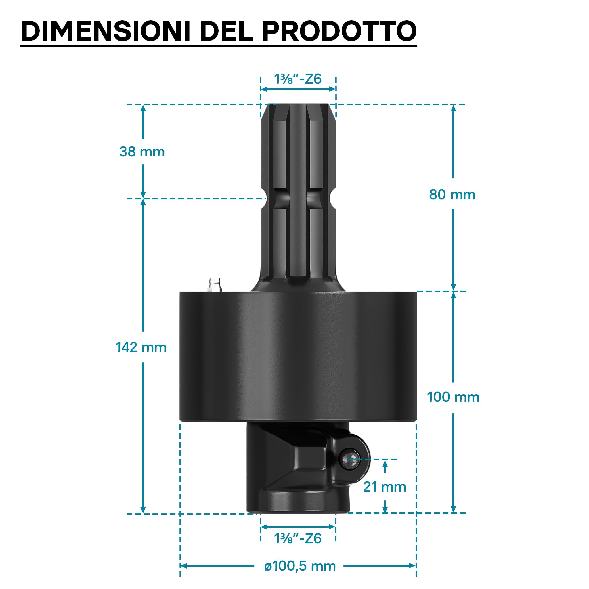 Wiltec frizione sovraccarico cardano 220 mm 3500 Nm