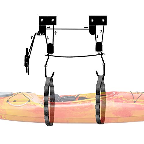 Wiltec Sollevatore soffitto bici kayak 45 kg carrucola