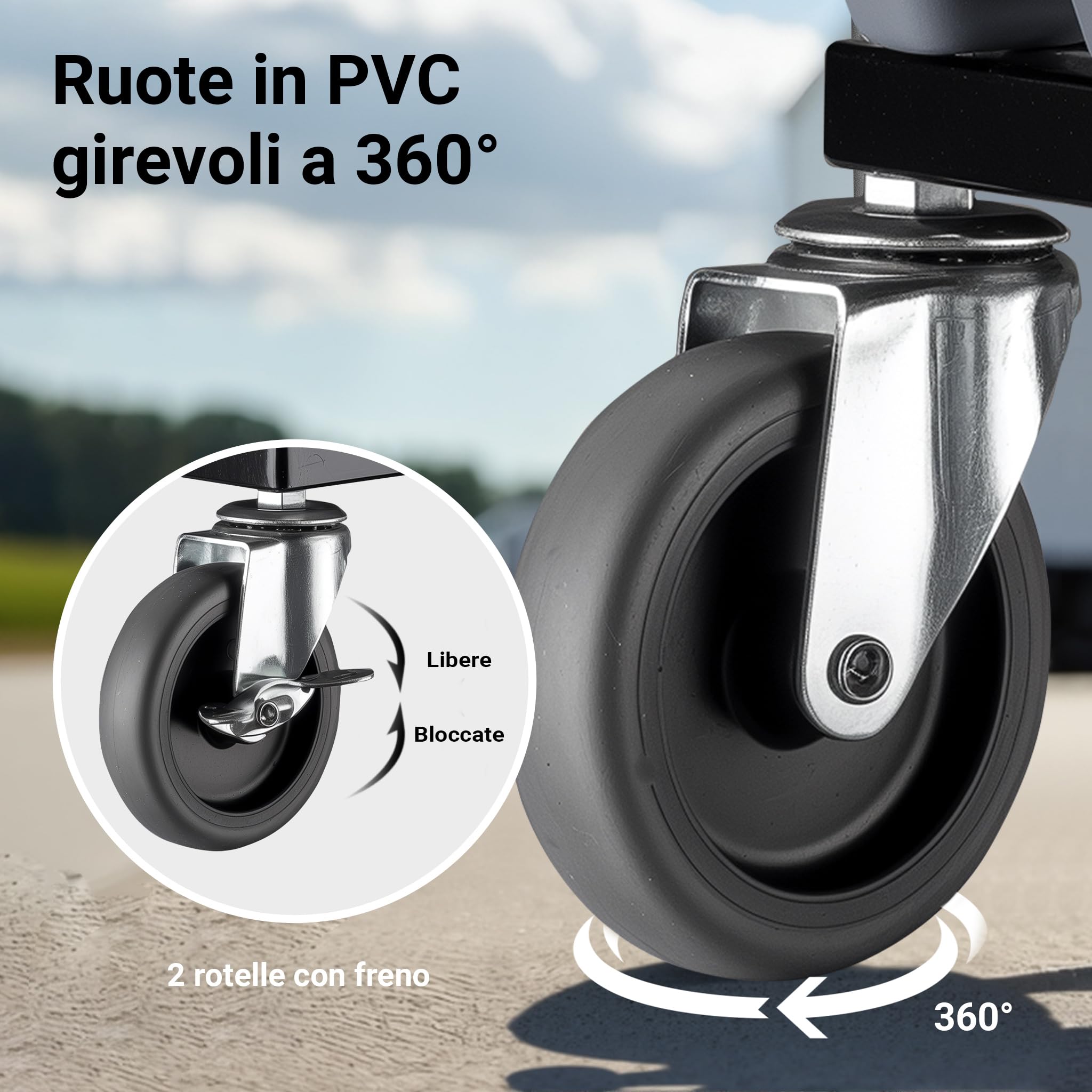 Wiltec Sgabello Officina con Ruote Portautensili Sgabello 120 kg