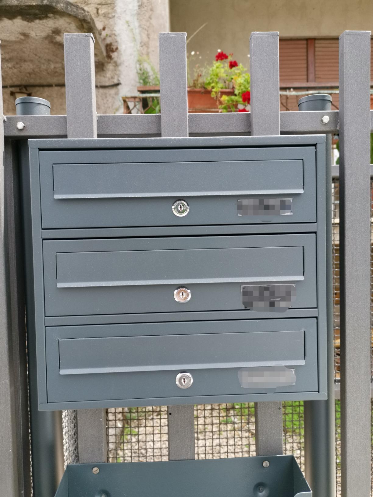 Wiltec Cassetta Postale 6 Posti Bianco Antracite 150 cm