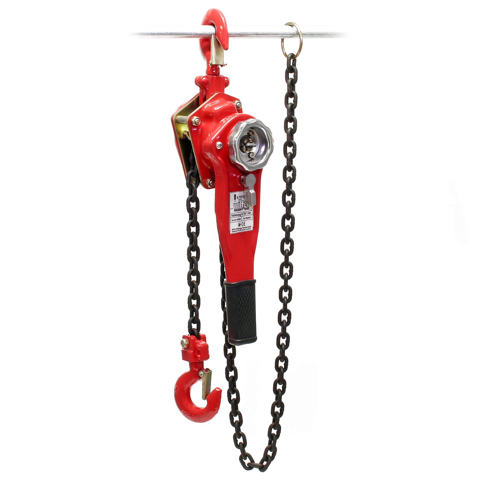 Wiltec paranco a catena manuale 1500 kg 1,5 m